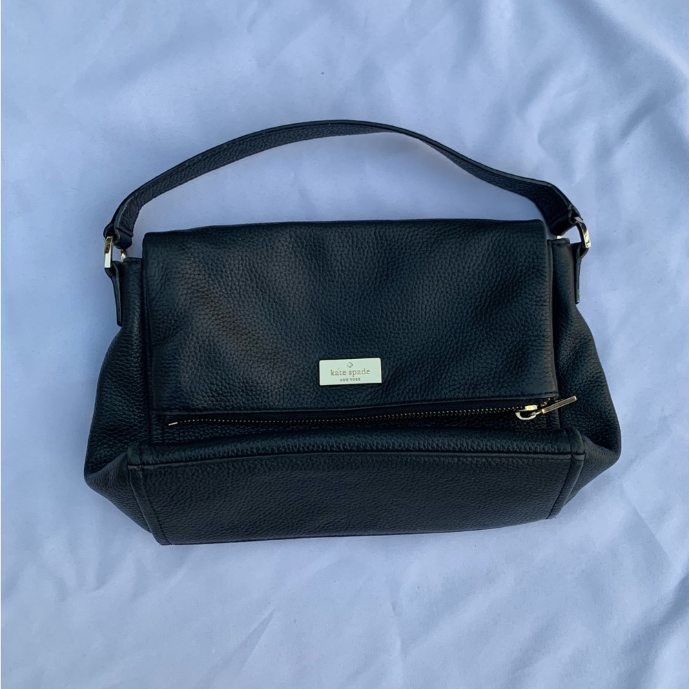 KATE SPADE Highland Place Mini Maria Handle bag Black Leather Gold hardware